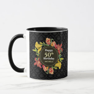 Taza Flores de primavera brillante brillantes Wreath Bi