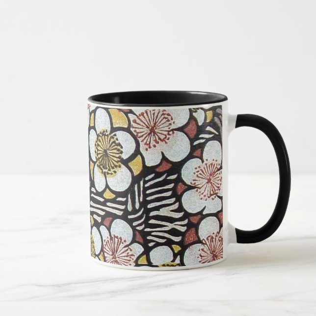 TAZA FLORES DE PRIMAVERA DE PINO BLANCO NEGRO (Derecha)
