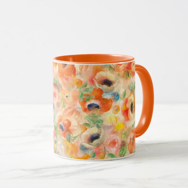 Taza Flores de primavera naranja (Anverso derecho)