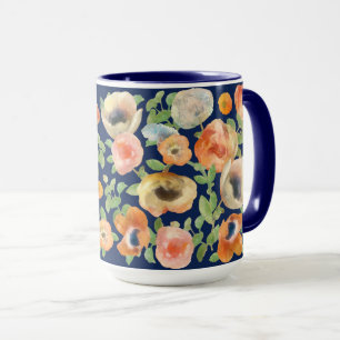 Taza Flores de primavera naranja