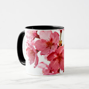 Taza Flores de Sakura Radiantes Acuarela en Flor