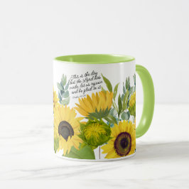 Taza Flores de sol y escritura