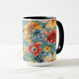 Taza Flores de verano elegantes y sorprendentes