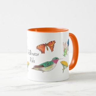 Taza Flores de Verano Mariposa Abejas Colibríes