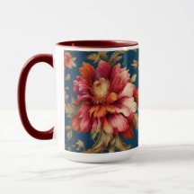 Flores de Vintage Grande italianas exquisitas