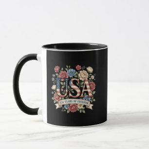 Taza Flores del 250 Aniversario de América EE. UU. 250
