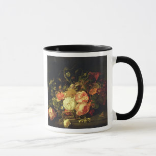 Taza Flores e insectos, 1711 (aceite en el panel)