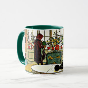 Taza Flores en el cristal