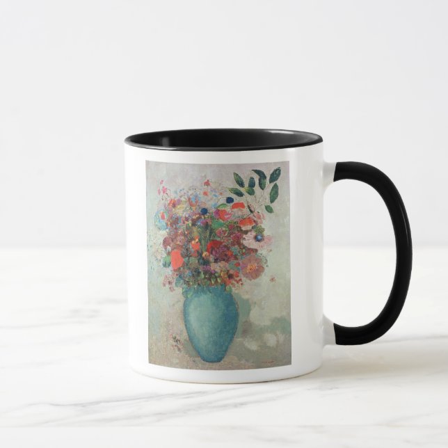 Taza Flores en una vesícula turquesa, c.1912 (Derecha)