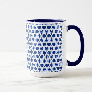 Taza - Flores Estilizadas en Filas (Centro Oscuro)