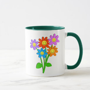 Taza Flores felices