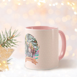 Taza Flores festivas Foto de Rubor Floral rosa