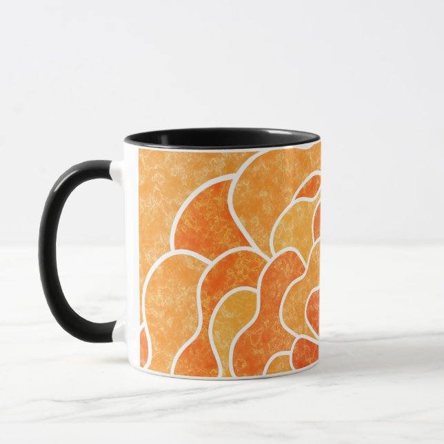 Taza Flores florales abstractas sin fisuras blancas nar (Izquierda)
