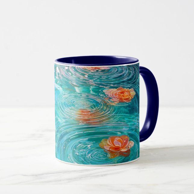 Taza Flores flotando en el agua (Anverso derecho)