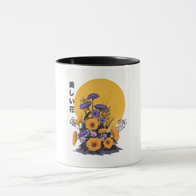 Taza flores hermosas (Centro)