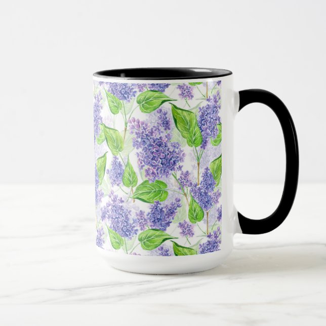 Taza Flores lilicas acuáticas (Derecha)