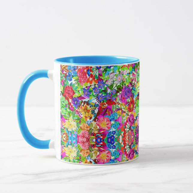 Taza Flores mágicas de colores lindos (Izquierda)