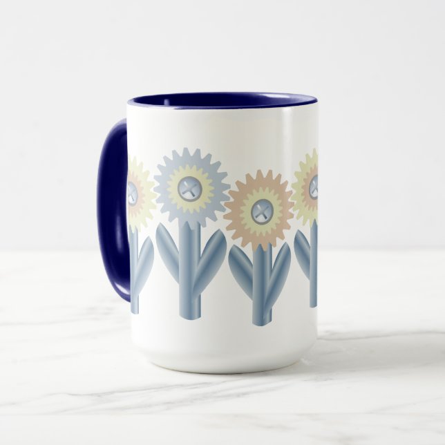 Taza Flores Mecánicas (Anverso izquierdo)