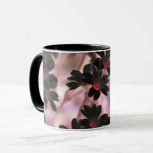 Taza Flores Moradas Elegantes