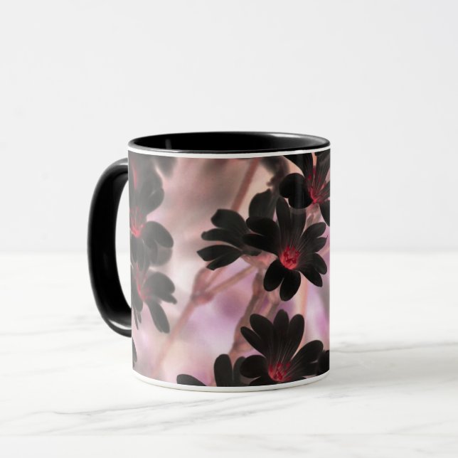 Taza Flores Moradas Elegantes (Anverso izquierdo)