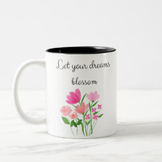 Taza flores mug motivacional