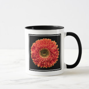 Taza Flores Naranja Gerbera Daisy