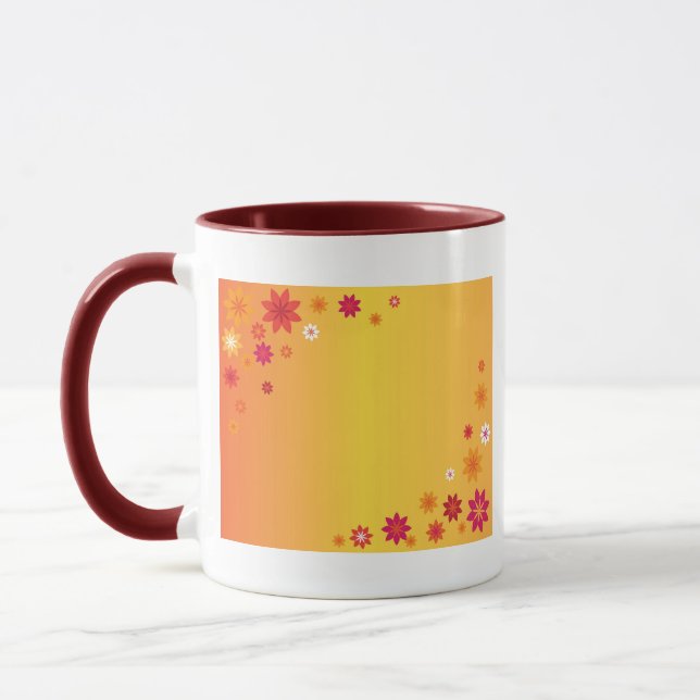 Taza Flores naranjas (Izquierda)