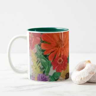 Taza - flores para aclarar sus mañanas