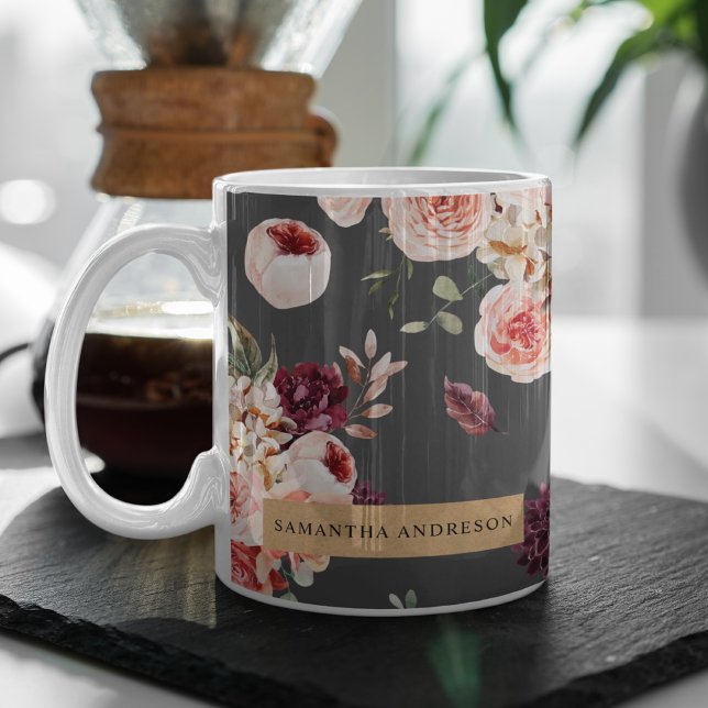 Taza Flores pasteles modernas y regalo personalizado de (Subido por el creador)