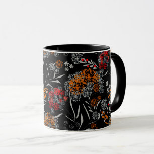 Taza Flores pequeñas lindas sin costuras patrón floral