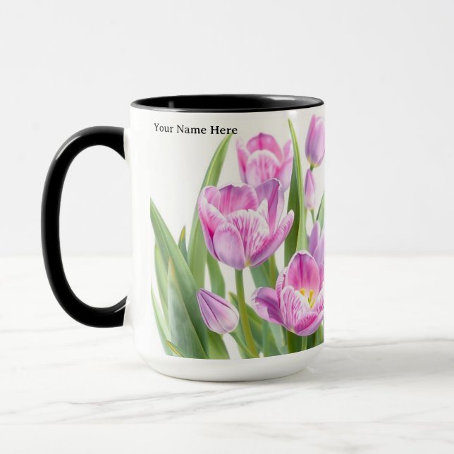 Taza Flores personalizadas para el Día Internacional de (Izquierda)