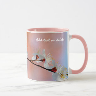 Taza Flores preciosas de albaricoque japonesas