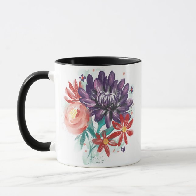 TAZA FLORES PURPLE (Izquierda)