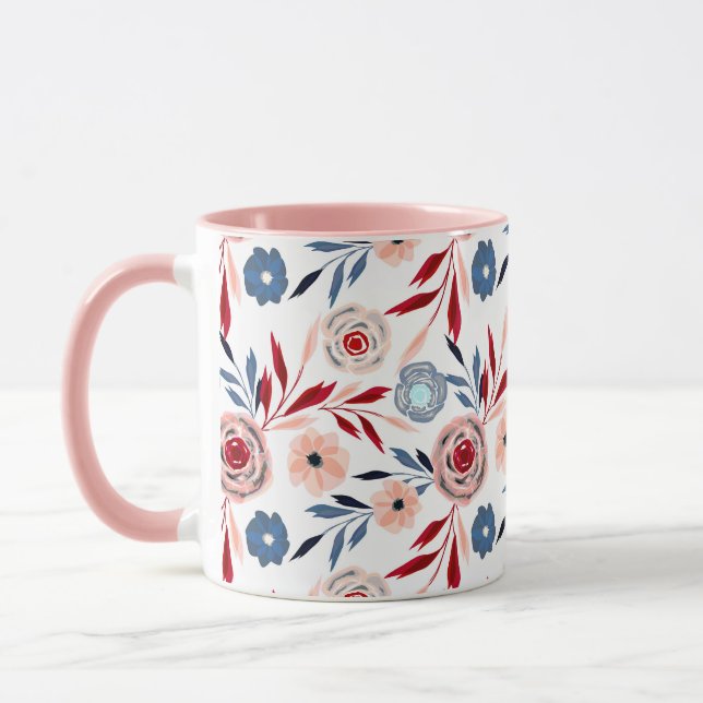 Taza Flores rosadas (Izquierda)