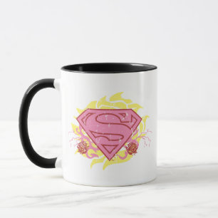 Taza Flores rosadas de Supergirl