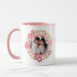 Taza Flores rosadas en el Día de la Madre