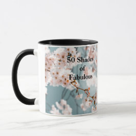 Taza Flores rosas 50 tonos de fabuloso