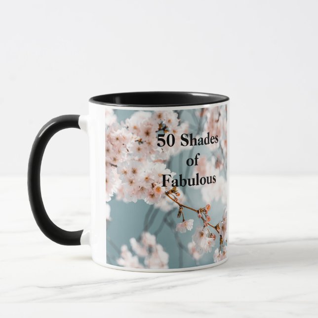 Taza Flores rosas 50 tonos de fabuloso (Izquierda)