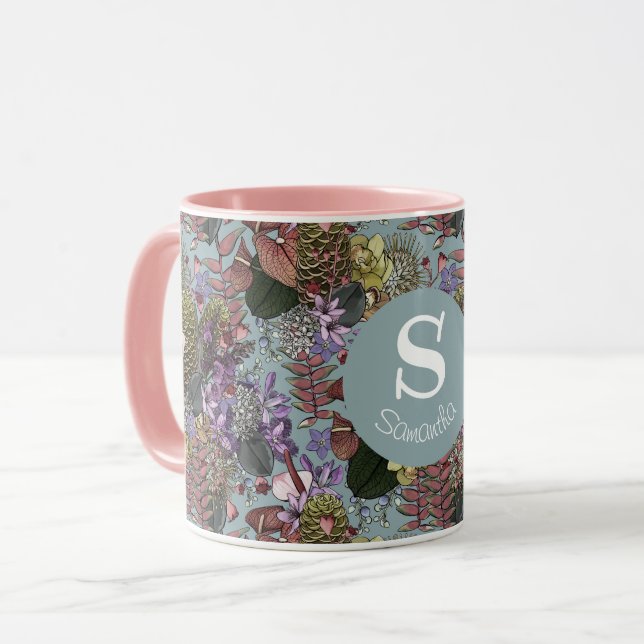 Taza Flores salvajes de verano tropical de época person (Anverso izquierdo)