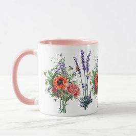 Taza Flores salvajes Naturaleza del Jardín Botánico Vin