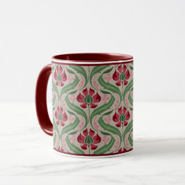 Taza Flores salvajes rosadas Damask Coffee Mug