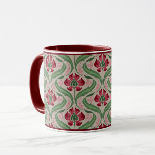 Taza Flores salvajes rosadas Damask Coffee Mug