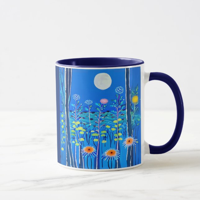 Taza Flores silvestres bajo una luna llena (Derecha)