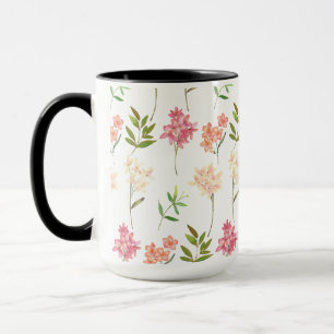 Taza Flores silvestres cúrgenes rosas y amarillas