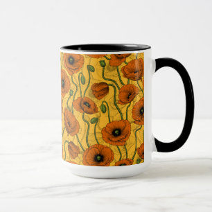 Taza Flores silvestres en la mugre blanca