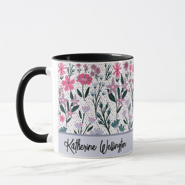 Taza Flores silvestres modernas (Izquierda)