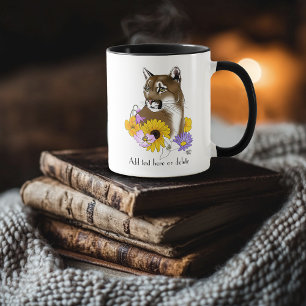 Taza Flores silvestres Puma León de Montaña Puma