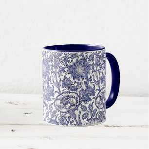 Taza Flores silvestres y mariposas Patrón de acuarela