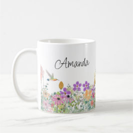 Taza Flores Silvestres y Verde Floral Café