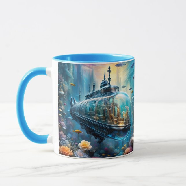 Taza Flores submarinas de vidrio Vivid Cute Cute Fantas (Izquierda)